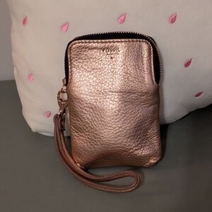 Fossil Metallic Wristlet POUCH